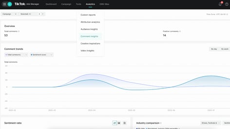 Comment Insight tool within TikTok’s Ads Manager