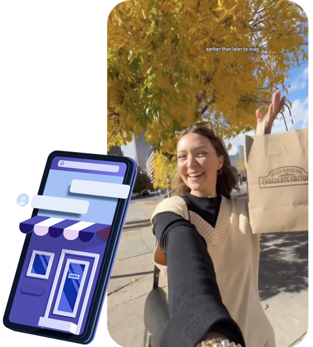 Rocky mountain chocolate factory influencer content by Trevant