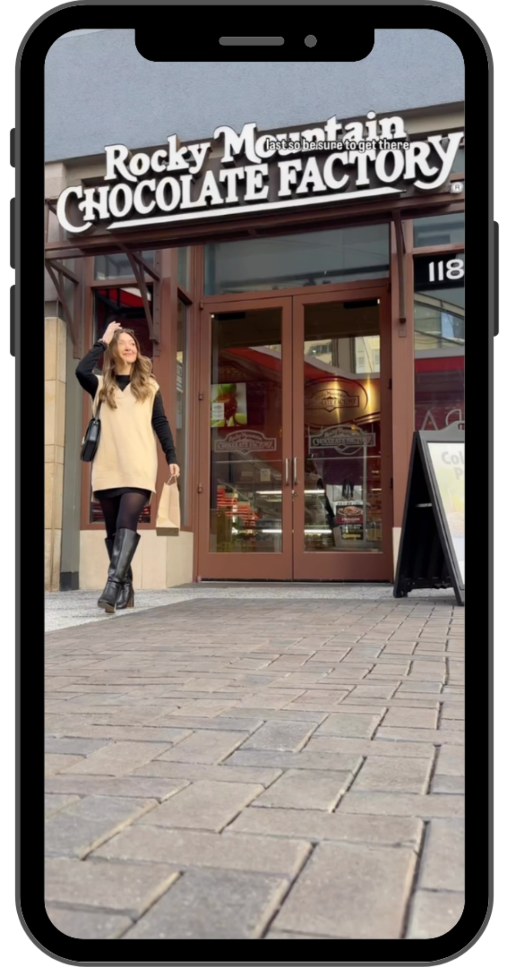 Rocky mountain chocolate factory influencer content by Trevant